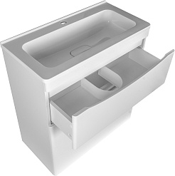 Style Line Мебель для ванной Бергамо Мини 70 белая Люкс антискрейтч Plus – фотография-3